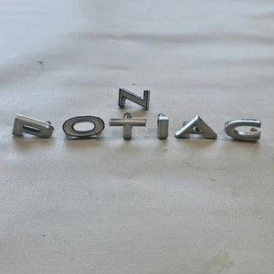 Pontiac Trunk Lid Letters Badge Emblem "P O N T I A C" Chrome OEM ORIGINAL USED - Picture 1 of 3