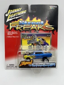 Johnny Lightning Street Freaks Zingers 1963 Chevy Nova Blue 1/64 FREE SHIPPING - Picture 1 of 5
