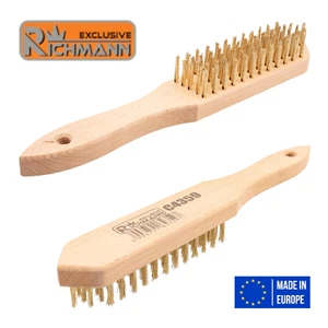 Brosse métallique de nettoyage ACIER manche BOIS longueur 290 mm RICHMANN C4359 - Picture 1 of 9