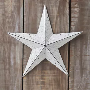 Faceted Metal Star White Wall Hanging 12x12 - Picture 1 of 7