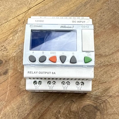 88974045 Millenium 3 CD12 12 VDC VAC PLC Controller 64R1069 Crouzet Automation - Image 1 of 4