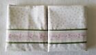 Pair of Hand Crafted Cotton Sweetheart Rosebud Standard Pillowcases 21" x 32”
