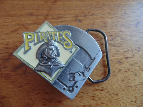 PITTSBURGH PIRATES Pewter Belt Buckle MLB Licensed BASEBALL new vintage 1994 Cover