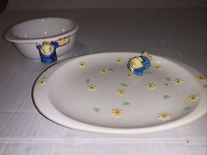 Paddington bear dish set by Toscany 1987 Plate Bowl Ceramic
