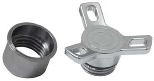 Chrome Spinner Weld In Gas Fuel Tank Cap For Hotrod Ratrod Harley Chopper 80026 - Bild 1 von 3