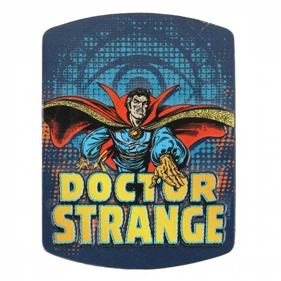 Imán de hojalata en relieve azul Doctor Strange clásico de Marvel Comics Foto 1 de 1