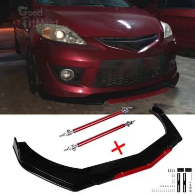 Kit de carrocería divisor alerón labial parachoques delantero + varillas de puntal para Mazda CX-5 CX-3 CX-9 Foto 1 de 4