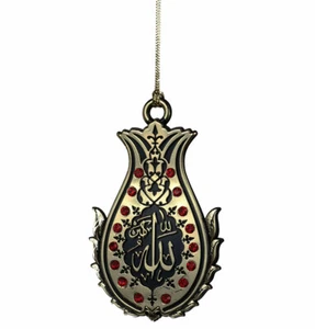 Colgador de coche Modefa islámico turco de doble cara Lalegul Allah Muhammad - rojo - Imagen 1 de 4