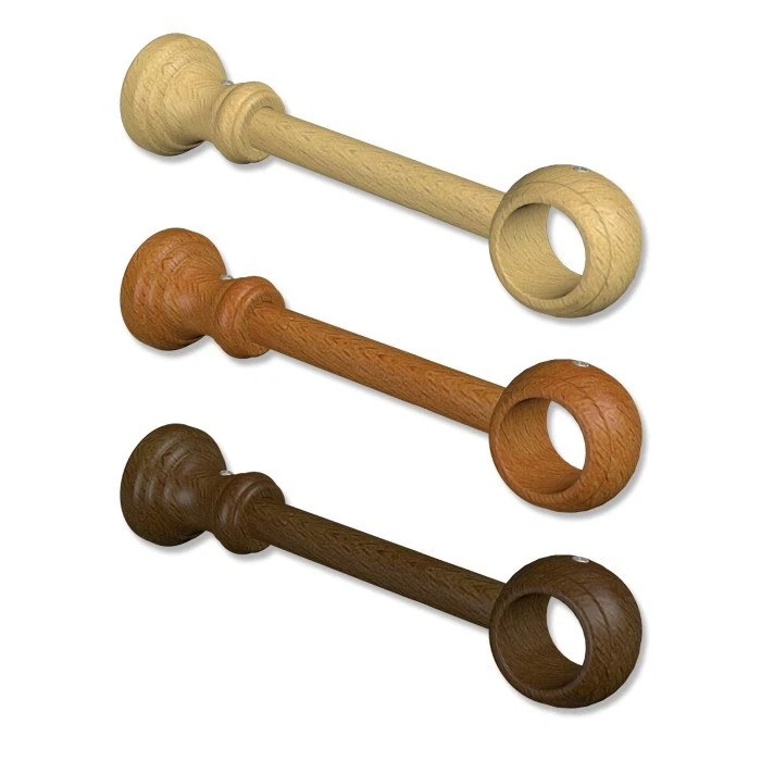 MY MIRONEY Gardinenstangenhalter Aus Holz – Doppelhalterung Für 2,1–2,5 Cm Stangen
