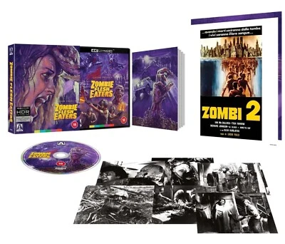 Zombie Flesh Eaters - 4K HDR Blu Ray - Art Cards/Booklet - OOP - Lucio Fulci - Image 1 of 2