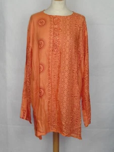 Hindu God Print Kurta Long Sleeve Shirt Ethnic Ganesh Krishna Natraj Om Shiva - Picture 1 of 48