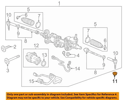GM OEM 07-23 Canyon engranaje de dirección acoplamiento-tuerca de varilla de amarre exterior 11609283 Foto 1 de 2