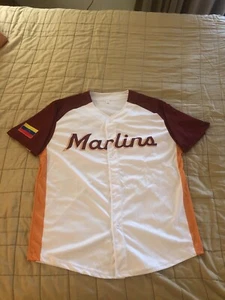 Miami Marlins VENEZUELA Heritage Celebration Day Jersey MLB ADULTS Jersey Sz XL - Picture 1 of 5