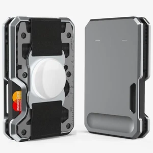 Minimalist Slim Wallet For Men - Front Pocket Credit Card Holder - Metal Wallet - Picture 1 of 7