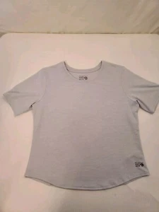 Mountain Hardwear Light Gray Technical Short Sleeve Hiking Shirt Women's M - Picture 1 of 8