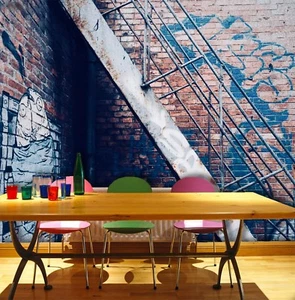 3D Graffiti Brick Art 786 Wall Paper Print Wall Decal Deco Indoor Wall Murals - Picture 1 of 7