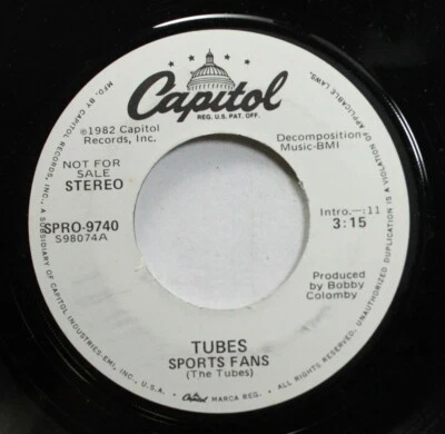 Rock Promo Nm! 45 The Tubes - Tubes Sports Fans / On Capitol - Image 1 of 2
