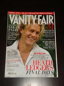 VANITY FAIR magazine 2009, Heath Ledger, Sarah Palin, Frank Sinatra, Harvard - Picture 1 of 1