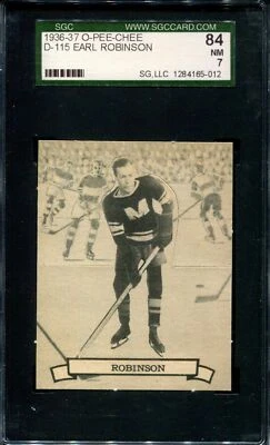 1936 OPC #115 Earl Robinson - O-Pee-Chee series D -  SGC 84 NM  - Image 1 of 2