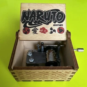 NARUTO MUSIC BOX CARILLON IN LEGNO VINTAGE - Foto 1 di 6