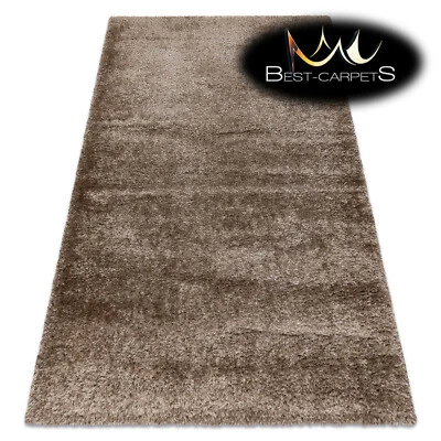 Amazing Modern Rug shaggy "FLUFFY" 5cm, soft, single-colour, BEIGE High Quality - Image 1 of 4