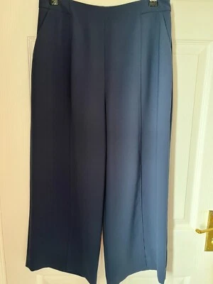 Fenn Wright Manson wide leg trousers, navy, 10, excellent condition - Image 1 of 3