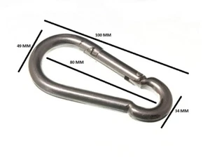 Gancio A Molla Snap Carabiner 10Mm 7/16 Bzp Confezione Da 20 - Picture 1 of 1