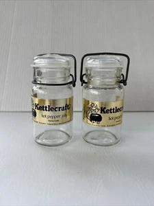 Canning Jar Bail Wire With Lid Kettle Craft Hot Pepper Jelly Jar 8oz Set Of 2 - Picture 1 of 9