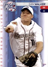 2007 Reno Silver Sox Multi-Ad #25 Sam Walker Springfield Illinois Baseball Card
