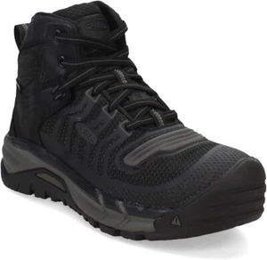 KEEN Utility Kansas City Mid KBF Waterproof Safety-Toe Work Boots Men 14M Black - Picture 1 of 5