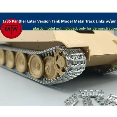 1/35 Scale Panther Later Version Tank Model Metal Track Links w/pin - Image 1 of 4