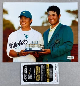 2021 MASTERS SHOTA HAYAFUJI & HIDEKI MATSUYAMA AUTOGRAPH 8x10 PHOTO JSA CH47134 - Picture 1 of 1
