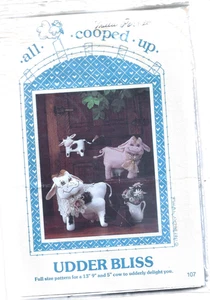 Euter Glückseligkeit Kuh Muster #107 alle eingesperrt 13", 9" & 5" Kühe unbenutzt - Bild 1 von 1