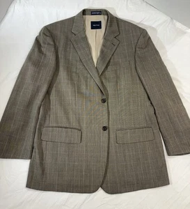 NAUTICA MENS GRAY SHEPHERDS CHECK SPORT COAT JACKET BLAZER 100% WOOL SIZE: 42R - Picture 1 of 18