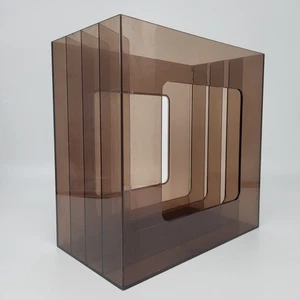 Wittner Records Holder - Vinyl Rack LP Record Stand - Vintage 70's Transparent - Picture 1 of 10
