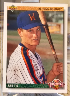 1992 Upper Deck Top Prospect Jeromy Burnitz #65 New York Mets - Image 1 of 2