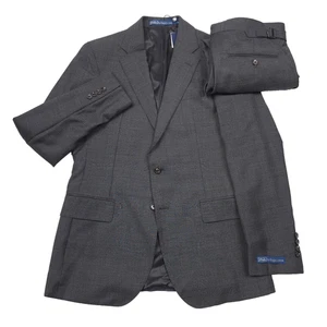 $1498 Polo Ralph Lauren Chester Glen Traje de Lana Gris a Cuadros para Hombres Talla 38R - Imagen 1 de 24
