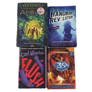 Teen Book Lot Trials of Apollo 39 Clues Hangmans Revolution Flush - Picture 1 of 5