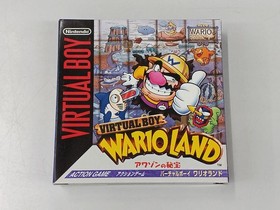 NINTENDO Virtual Boy Wario Land Awazon no Hihou Game Software Box Manual 1995