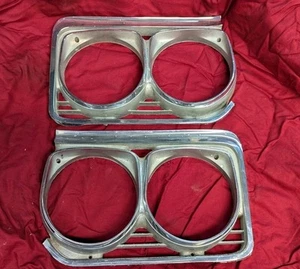PAIR 1966 Buick Skylark GS Headlight Bezel LT & RT SPECIAL WAGON COUPE CONV 66 - Picture 1 of 24