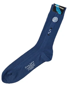 VTG 1960'S  Keepers Ban-Lon Socks Men’s 10 - 13  Blue 100% Nylon  USA NEW *flaw - Picture 1 of 9