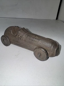 Vintage Heavy Cast Iron 7" Race Car # 52 - Picture 1 of 6
