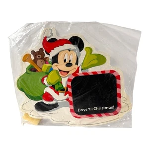 Tablero de cuenta regresiva Mickey Mouse Santa Days Till Christmas Disney con marcador nuevo en paquete - Imagen 1 de 6