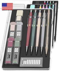- Druckbleistift Set mit Minen und Radiergummi Minen, 5 Größen - 0,3, 0,5, 0,7, - Bild 1 von 9