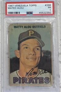 1967 Topps Venezuela Mateo Alou PSA 1 - Foto 1 di 2