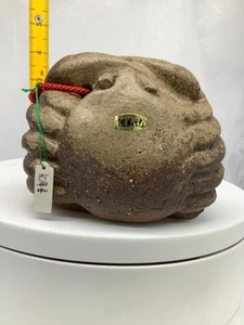 Japanische Tonglocke Keramik Dorei asiatisch antik Tazimayaki Krabbe - Bild 1 von 12