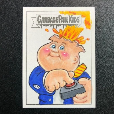 2024 Topps Chrome Garbage Pail Kids GPK Series 7 Adam Bomb Sketch Card 1/1 - Image 1 of 3