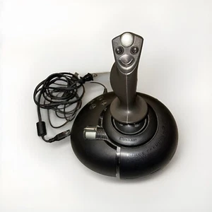 Microsoft SideWinder Force Feedback 2 Joystick X05-63776 Black Untested - Picture 1 of 9