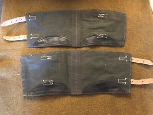 WW2 German ankle gaiters - dark green - Picture 1 of 1