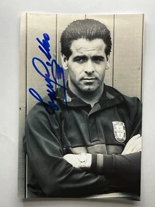 Autograph JOAQUIM CARVALHO (†2022)-6 Caps PORTUGAL-WC66-Sporting CP-signed - Picture 1 of 2